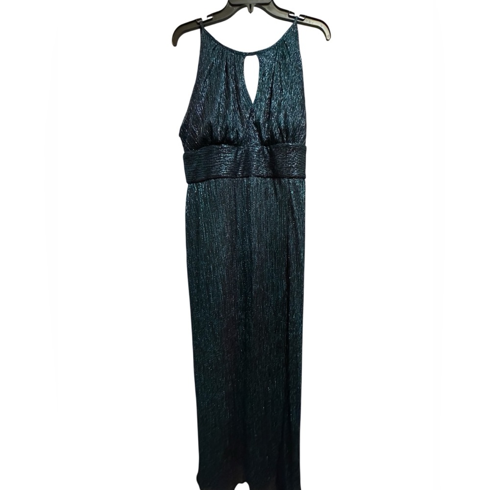 R&M Richard’s Iridescent Halter Neck Gown with slit